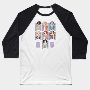 Diseño chibi de BTS Baseball T-Shirt